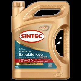 СИНТЕК ЭКСТРАЛАЙФ (EXTRALIFE) 5W-30 7000 4л SAE ACEA A3/B4 API SL/CF