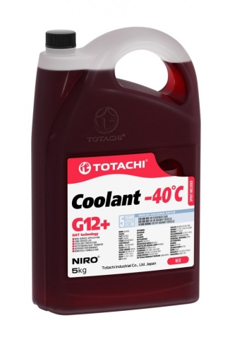 АНТИФРИЗ TOTACHI NIRO COOLANT G12+ 5кг красный (готовый) фото 1